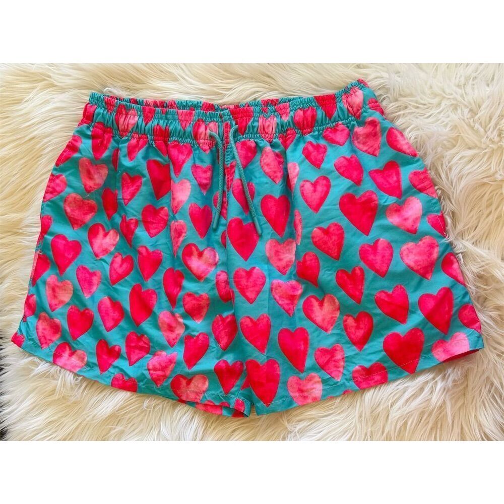 Posh Peanut Men's Queen of‎ Hearts Swim Trunks Multicolor Size L